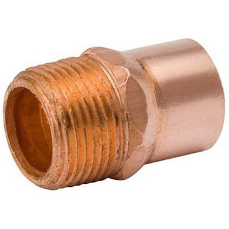Mueller Industries W 61179 1.5 In. Male Pipe Thread Copper Adapter
